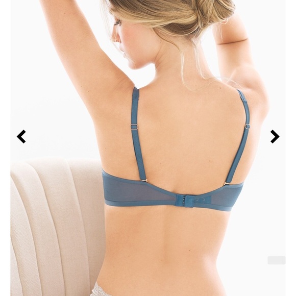 NWT Soma Sheer Shape Unlined Underwire Plunge Bra 32 A Adobe Rose #0397 - Picture 12 of 12